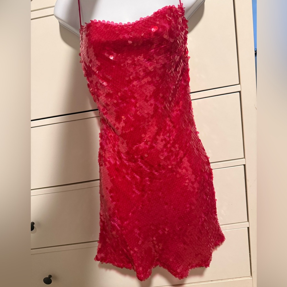 Red Sequin dress
